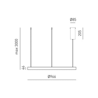 Luster Gea Luce Criseide S1G s integriranim LED izvorom svjetla fi 96 cm