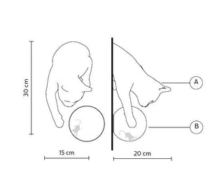 Zidna lampa mačka Karman Maoo – keramička