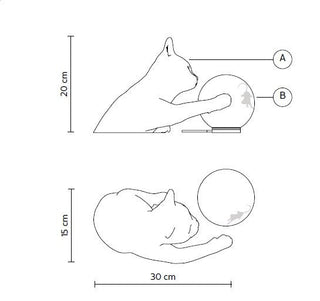 Stolna lampa mačka Karman Maoo – dizajn Matteo Ugolini