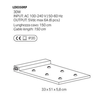 Zafferano višestruka punjač baza za Poldina, Pina, Swap i Swap Mini lampe (do 6 kom)