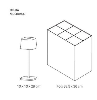 Zafferano Multipack set – 6 bežičnih prijenosnih lampi za ugostiteljstvo LED punjiva rasvjeta