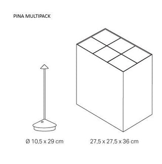 Zafferano Multipack set – 6 bežičnih prijenosnih lampi za ugostiteljstvo LED punjiva rasvjeta