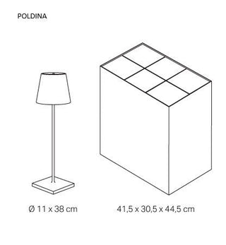 Zafferano Multipack set – 6 bežičnih prijenosnih lampi za ugostiteljstvo LED punjiva rasvjeta