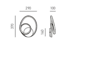 Zidna lampa Gea Luce DIVA spiralni LED dizajn 29x37 cm