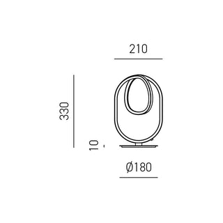 Stolna lampa Gea Luce DIVA spiralni LED dizajn 21x33 cm
