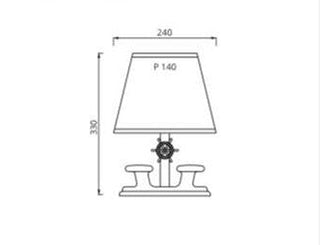 Stolna lampa od mesinga u nautičkom stilu – Giesse 2210B.LPR