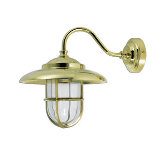 Vanjska zidna lampa Giesse 2323.L – Polirani mesing, nautički stil