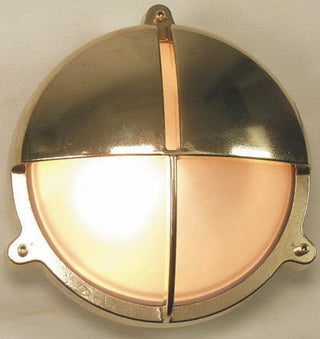 Vanjska zidna mesingana lampa Giesse 2427.L – Nautički stil s vizorom