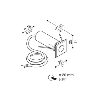 LED downlight Lombardo CNC 25 2.0 Q ugradna svjetiljka za vanjsku i unutarnju primjenu