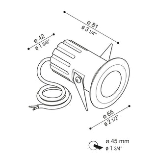 LED downlight Lombardo CNC 50 2.0 T ugradna svjetiljka za unutarnju i vanjsku primjenu