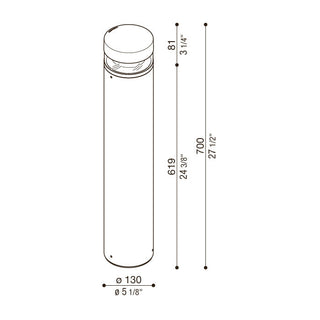 Vanjski LED stupić Lombardo Tok H700 IP66