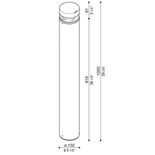 Vanjski LED stupić Lombardo Tok C 270 H1000  IP66 za vrt i prilaz