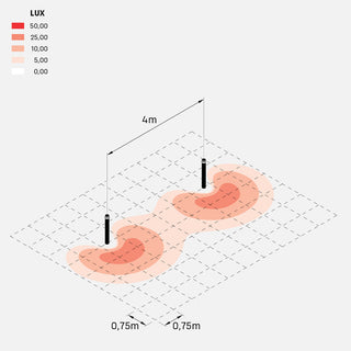 Vanjski LED stupić Lombardo Tok C 270 H1000  IP66 za vrt i prilaz