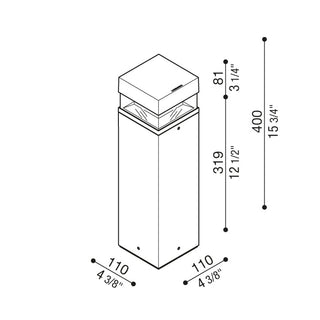 Vanjski LED stupić Lombardo Tok Q H400 IP66