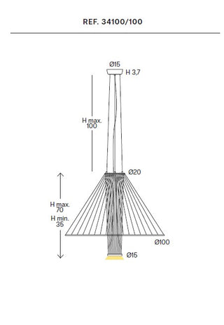 Luster Ole MEDUSA 100 cm  Podesiva viseća lampa od reciklirane užadi