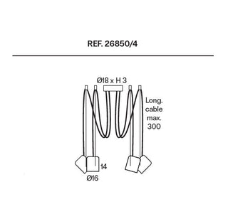 Luster Ole PACO Moderna i funkcionalna viseća lampa sa 4 metalna sjenila