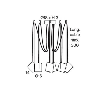 Luster Ole PACO Elegantna i funkcionalna viseća lampa sa 6 metalnih sjenila