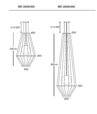 Luster Ole MORGANA podesiva viseća lampa od reciklirane užadi 20 cm