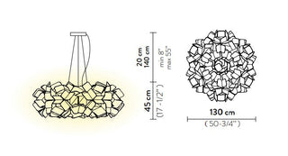 Luster Slamp Clizia 130 bijeli dizajnerski luster Mama Non Mama