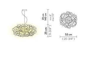 Luster Slamp Clizia Small 53 cm zlatni mini luster Mama Non Mama
