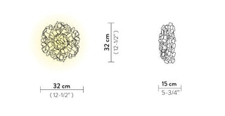 Stropna i zidna lampa Slamp Clizia 32 cm crna Mama Non Mama