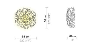 Stropna i zidna lampa Slamp Clizia 53 cm zlatna Mama Non Mama