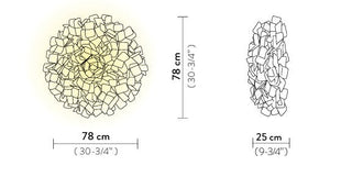 Stropna i zidna lampa Slamp Clizia 78 cm crna Mama Non Mama