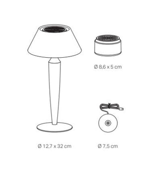 Prijenosna bežična LED stolna lampa Zafferano Flaminia