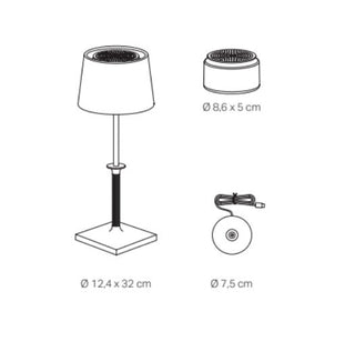 Prijenosna bežična LED stolna lampa Zafferano Poldina Classic