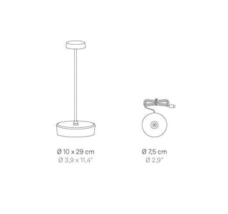 Prijenosna bežična lampa Zafferano Swap LED fi 10 h 29 cm