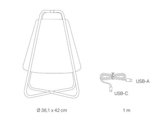 Prijenosna podna lampa Zafferano Teepee