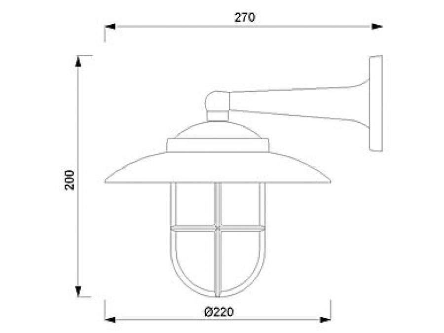 Zidna svjetiljka Laura Suardi 2060.L E27 - mesing IP43 Cijena