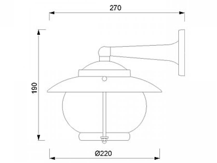 Zidna svjetiljka Laura Suardi 2118.LT E27 - mesing IP43 Cijena