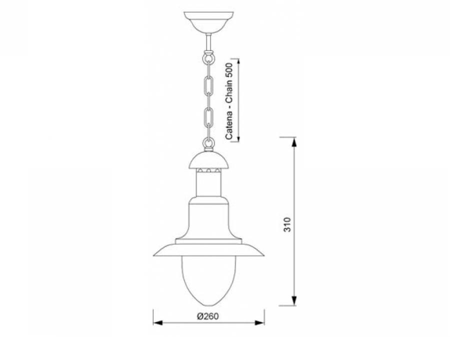 Ovjesna svjetiljka Laura Suardi 2162.L E27 - polirani mesing Cijena