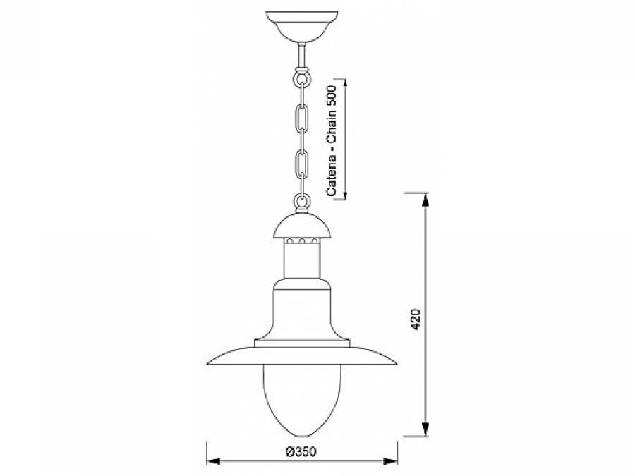 Ovjesna svjetiljka Laura Suardi 2190.L E27 - polirani mesing Cijena