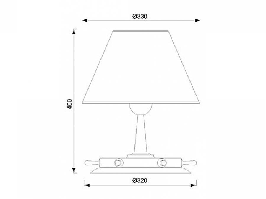 Stolna svjetiljka Laura Suardi 2281.LP E27 - polirani mesing Cijena