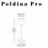 Bežična LED lampa Poldina Pro IP54 Zafferano